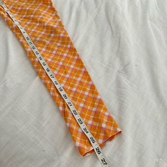 Urban Outfitters Orange Plaid Patterned Pants - Picture 9 of 12